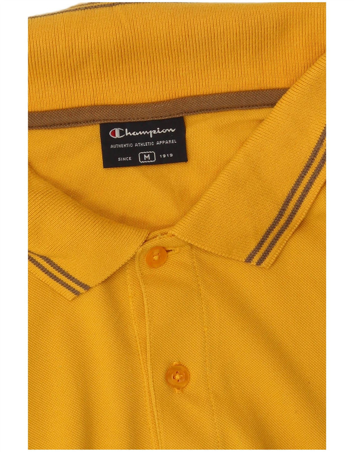 Champion herre poloshirt Medium gul bomuld