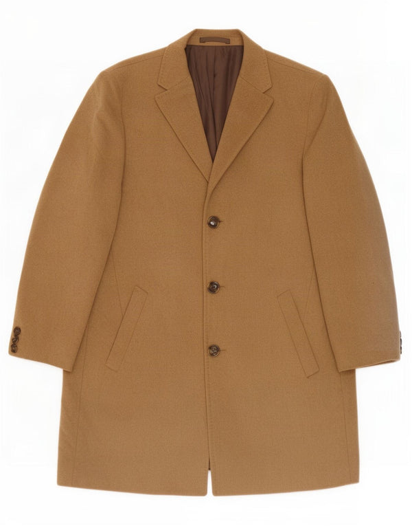 Marks & Spencer Herre Overfrakke UK 40 Stor Beige Uld
