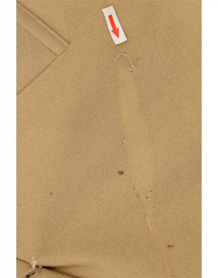 Marks & Spencer Dame Dobbeltradet Frakke UK 12 Medium Beige Uld