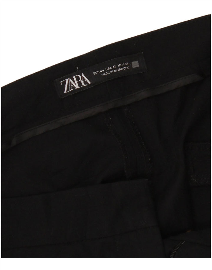 Zara Dame Cropped Trousers EU 44 XL W34 L26 Sort