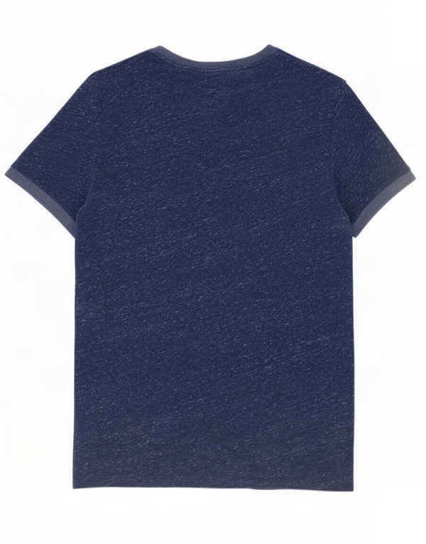 Superdry grafisk t-shirt til mænd, medium marineblå flækket bomuld