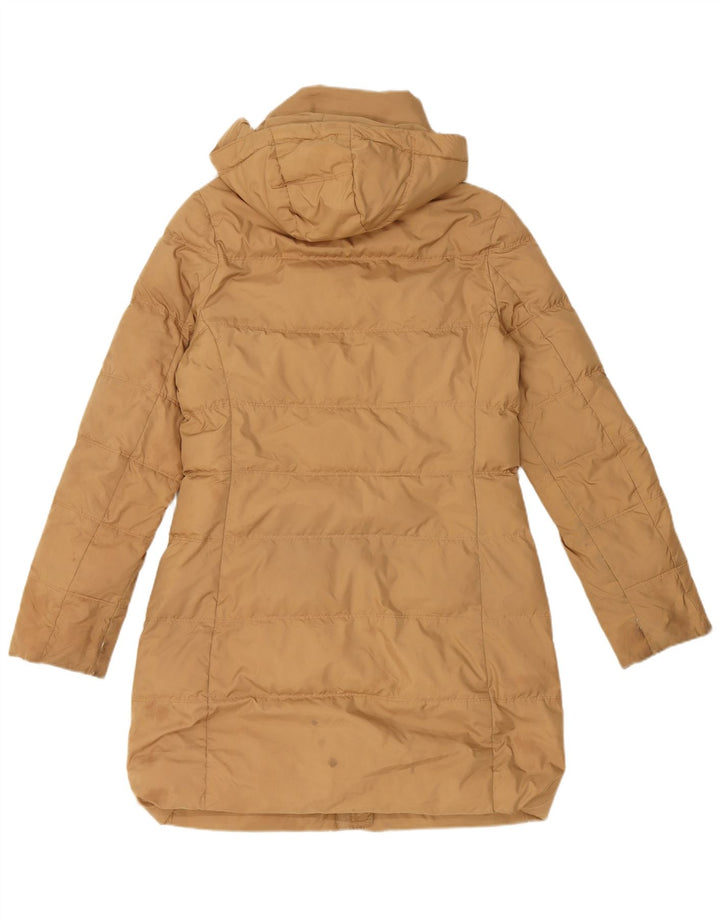 Tommy Hilfiger Dame Hætte Polstret Frakke UK 10 Lille brun polyester