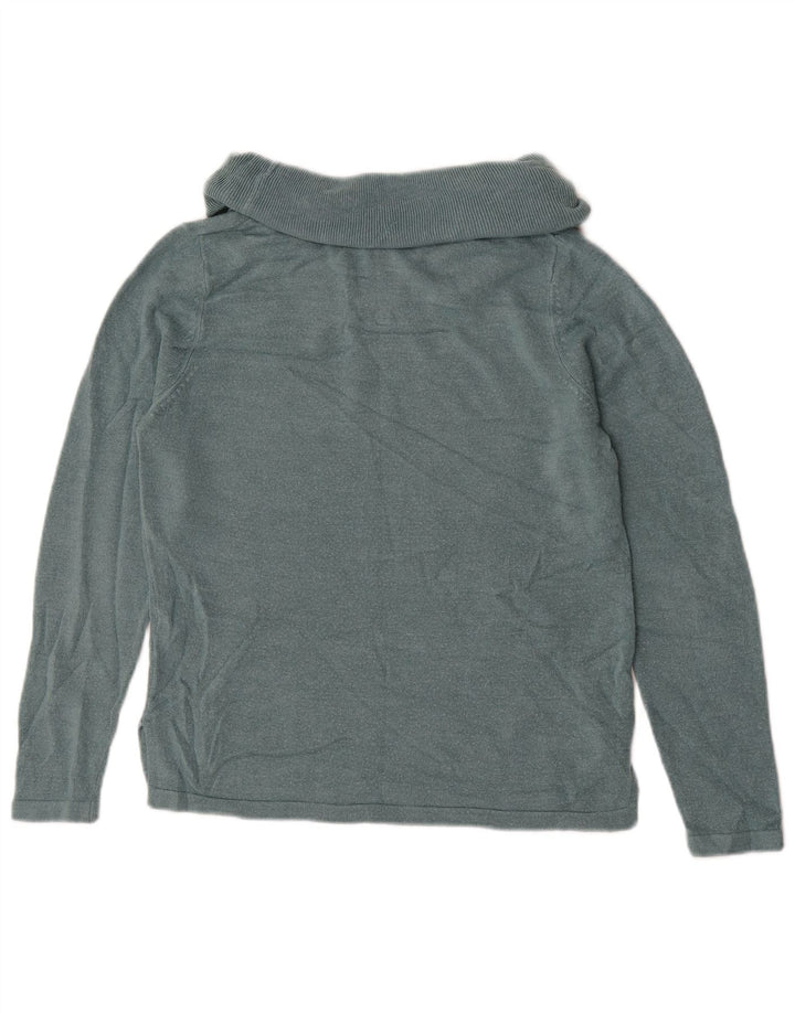 Marks & Spencer Dame Rullehals sweater UK 14 Medium Green