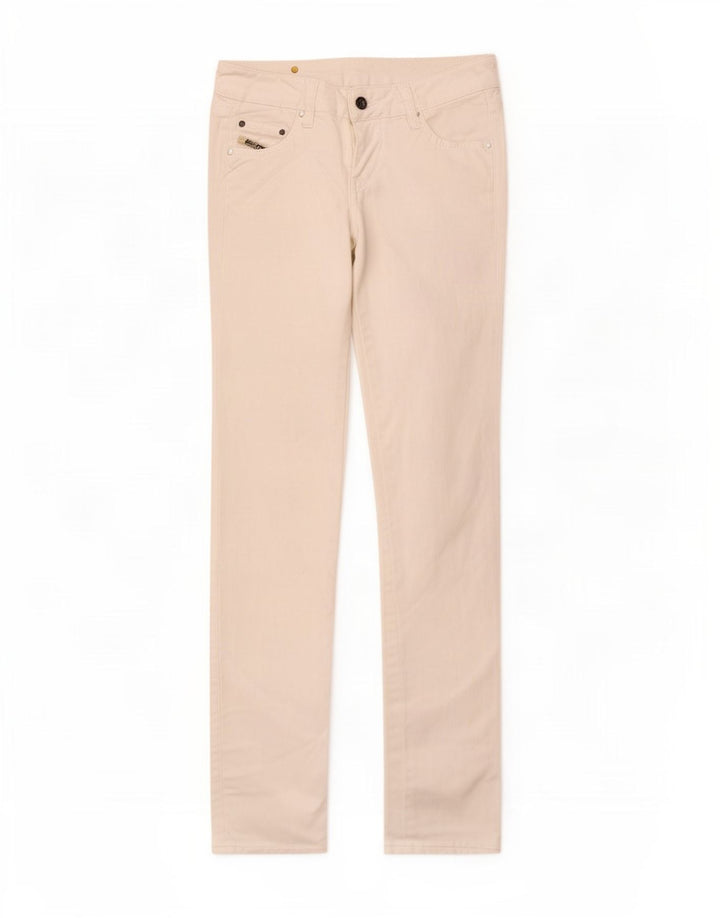 Diesel Dame Slim Jeans W25 L30 Hvid Bomuld