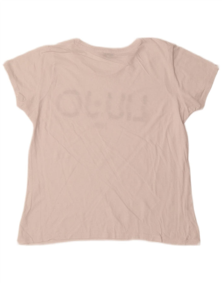 LIU JO Womens Graphic T-Shirt Top UK 12 Medium White