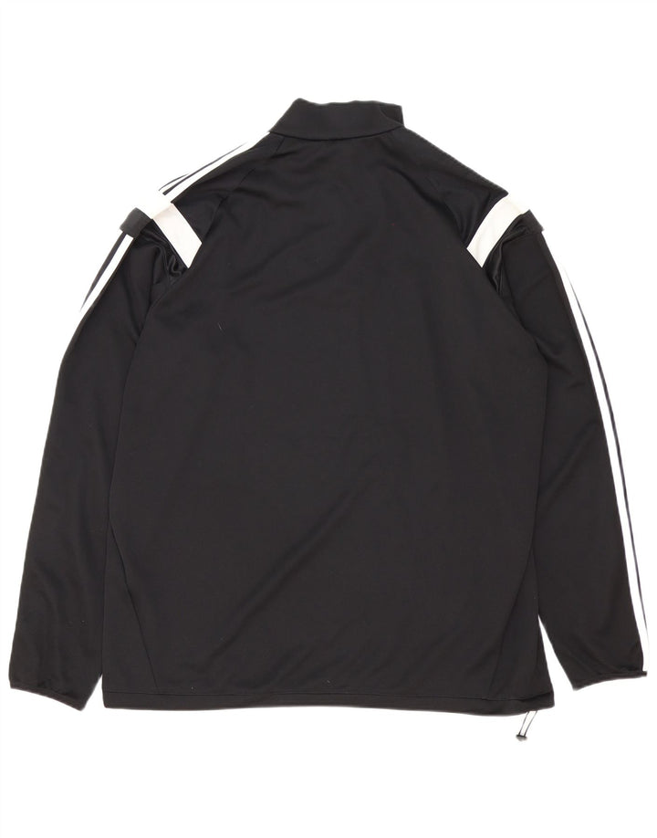 Adidas Herre Climacool Pullover med lynlås-hals Træningsdragt Top XL Sort Colourblock
