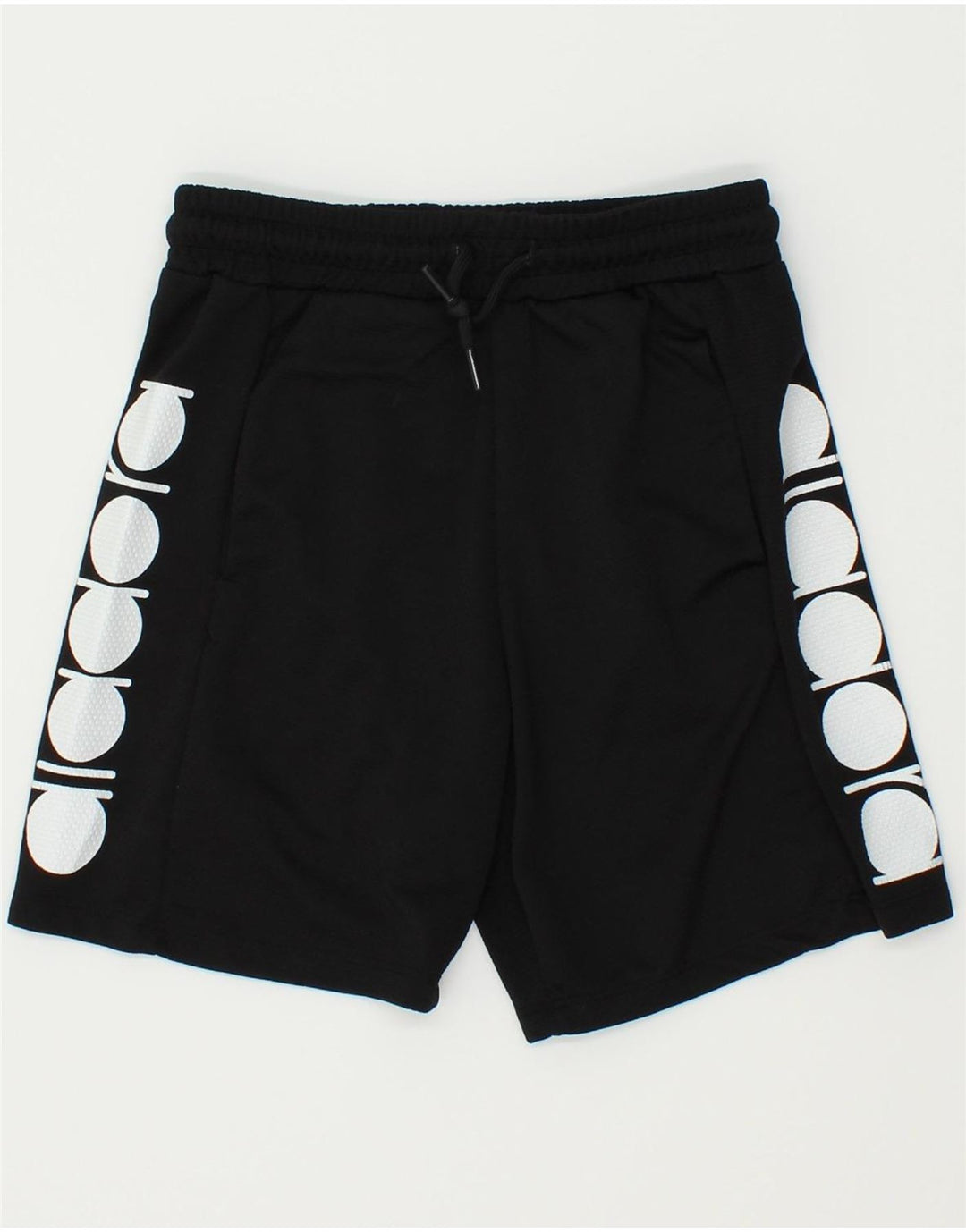 DIADORA Boys Graphic Sport Shorts 9-10 Years Black | Vintage Diadora | Thrift | Second-Hand Diadora | Used Clothing | Messina Hembry 