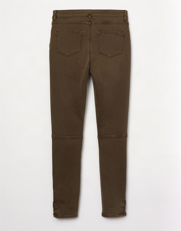 Zara Dame Skinny Jeans EU 38 Small W28 L27 Khaki Lyocell