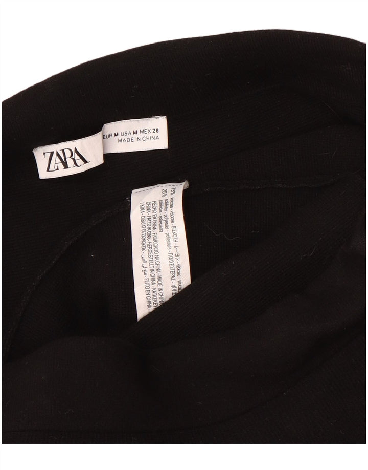 Zara Dame Peplum Mini Nederdel Medium W28 Sort Viscose