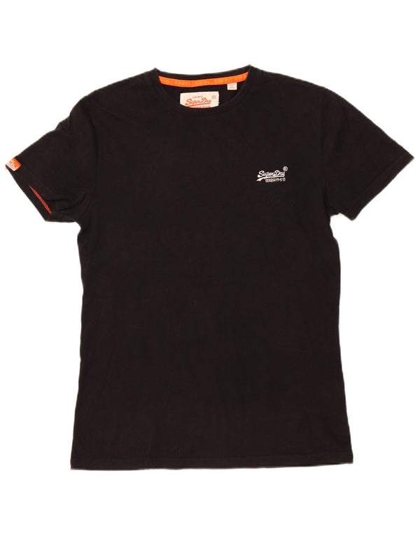 SUPERDRY T-shirt top til mænd, lille sort bomuld