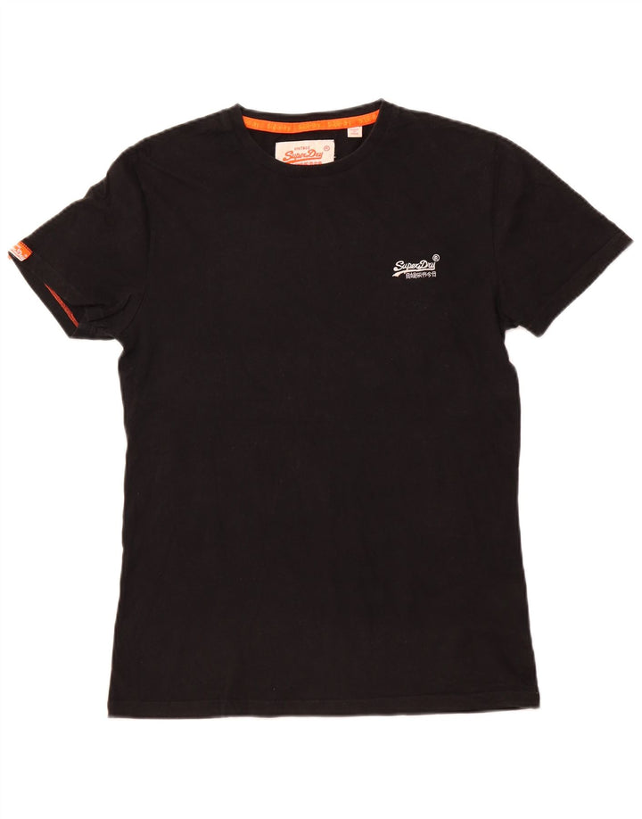 SUPERDRY T-shirt top til mænd, lille sort bomuld