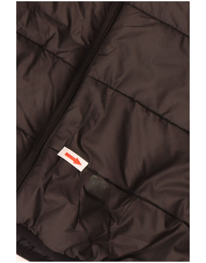 JACK WOLFSKIN Herre hættepolstret jakke UK 34 Lille sort polyester