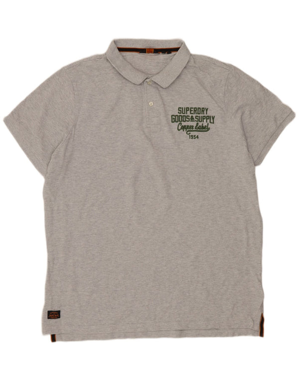SUPERDRY Poloskjorte til mænd 3XL Grå Bomuld