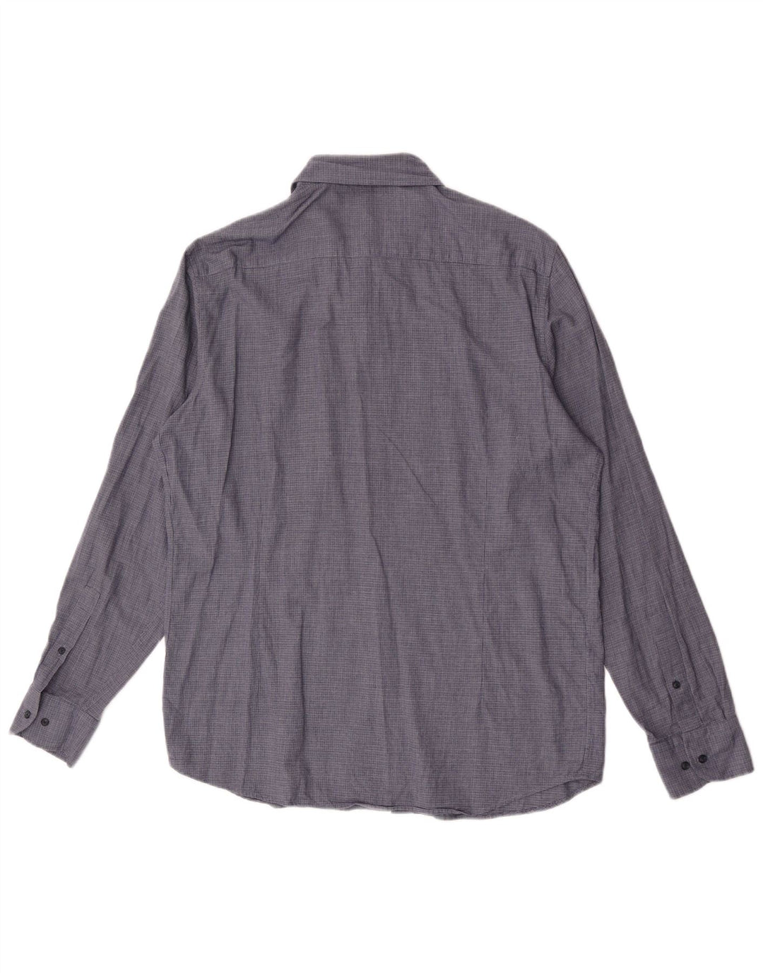 Massimo Dutti herreskjorte XL blå ternet bomuld