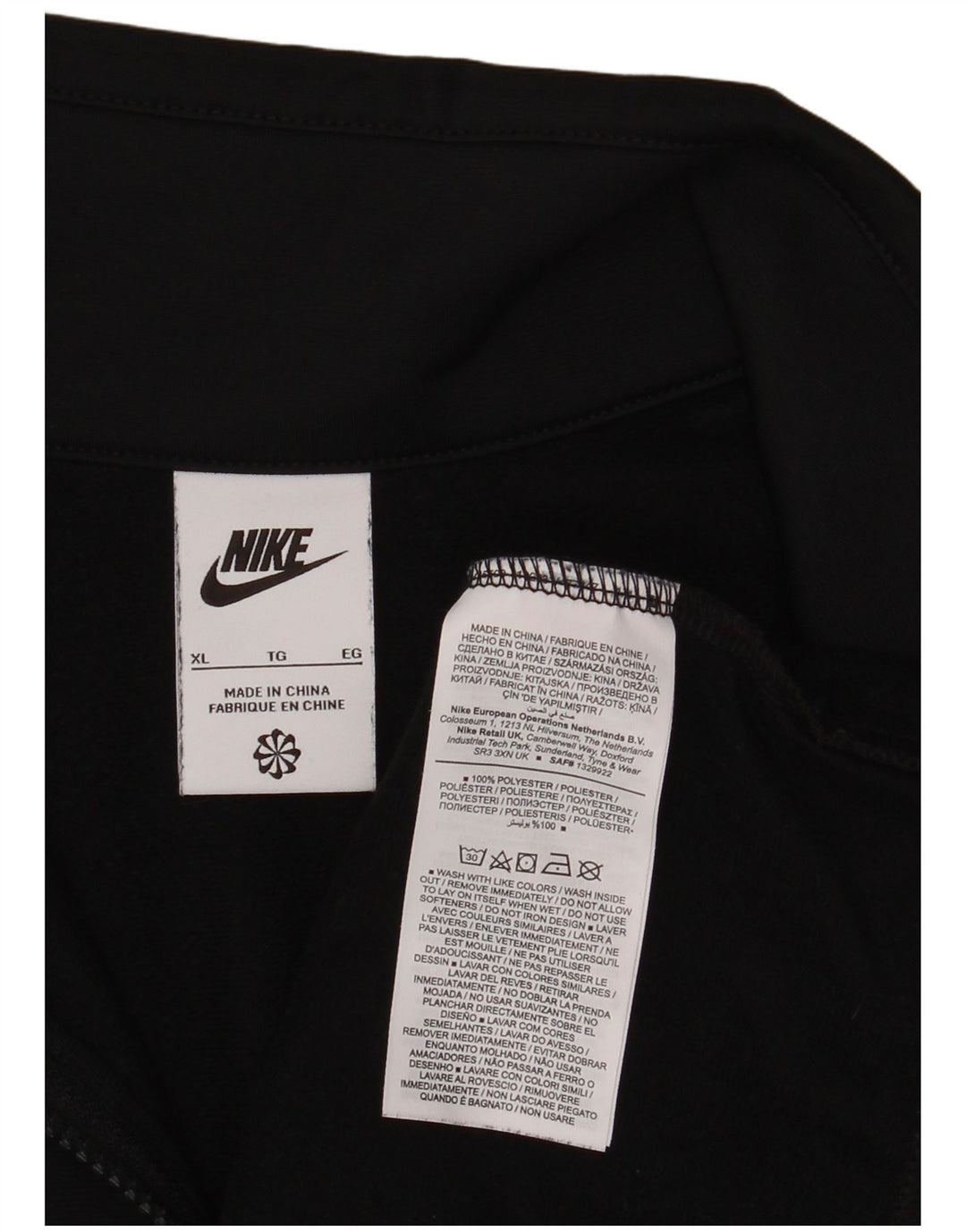 Nike træningsdragt topjakke til mænd XL sort polyester