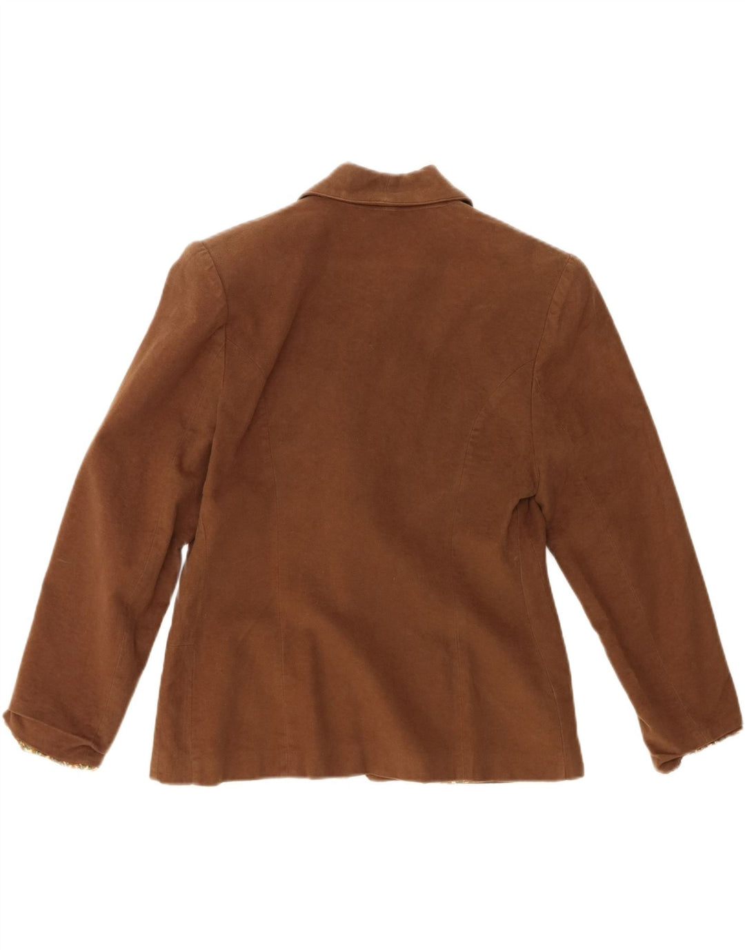 Vintage dame 2-knaps blazerjakke UK 10 Lille brun bomuld