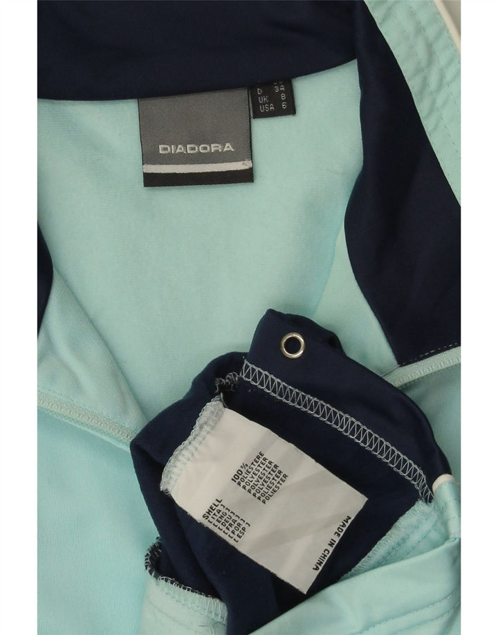 DIADORA Oversized træningsdragt topjakke til kvinder UK 8 Small Blue Colourblock