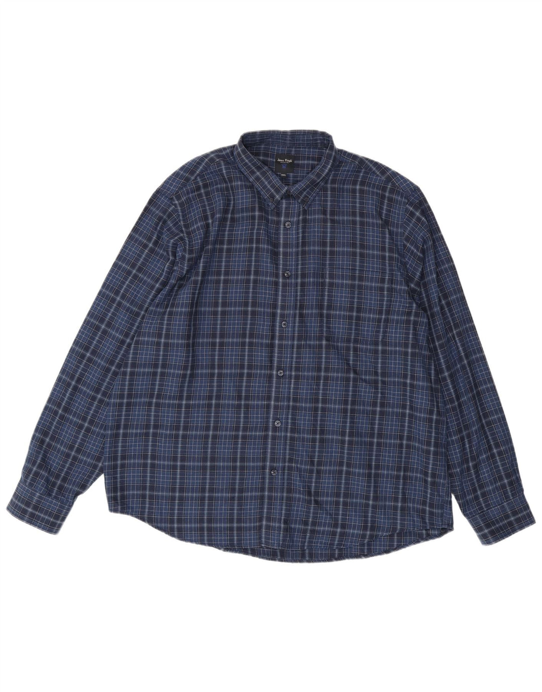 James Pringle herreskjorte 2XL marineblå ternet polyester