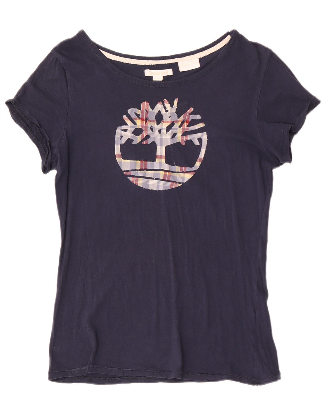 Timberland Grafisk T-Shirt Top UK 12 Medium Navy Blue