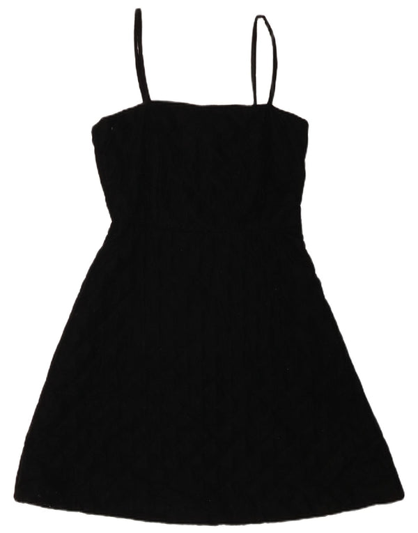 L'autre Chose Womens Velvet Ærmeløs A-Line Kjole IT 40 Lille Sort