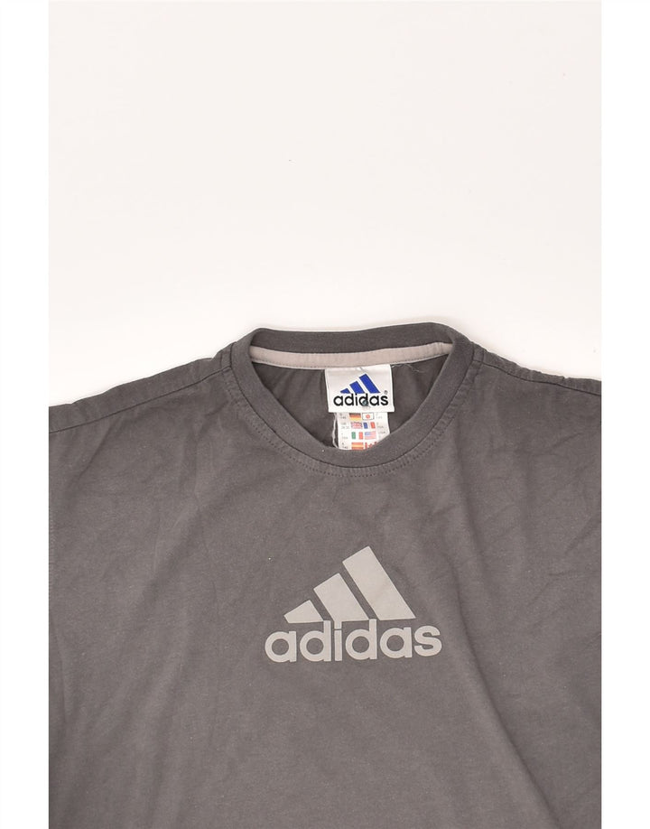 ADIDAS Boys T-Shirt Top 9-10 Years Grey Cotton | Vintage Adidas | Thrift | Second-Hand Adidas | Used Clothing | Messina Hembry 