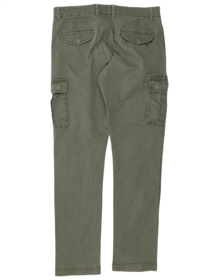OVS Herre Slim Cargo Bukser IT 48 Medium W34 L33 Grøn Bomuld