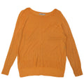 Zara Dame Boat Neck Jumper Sweater UK 14 Large Orange
