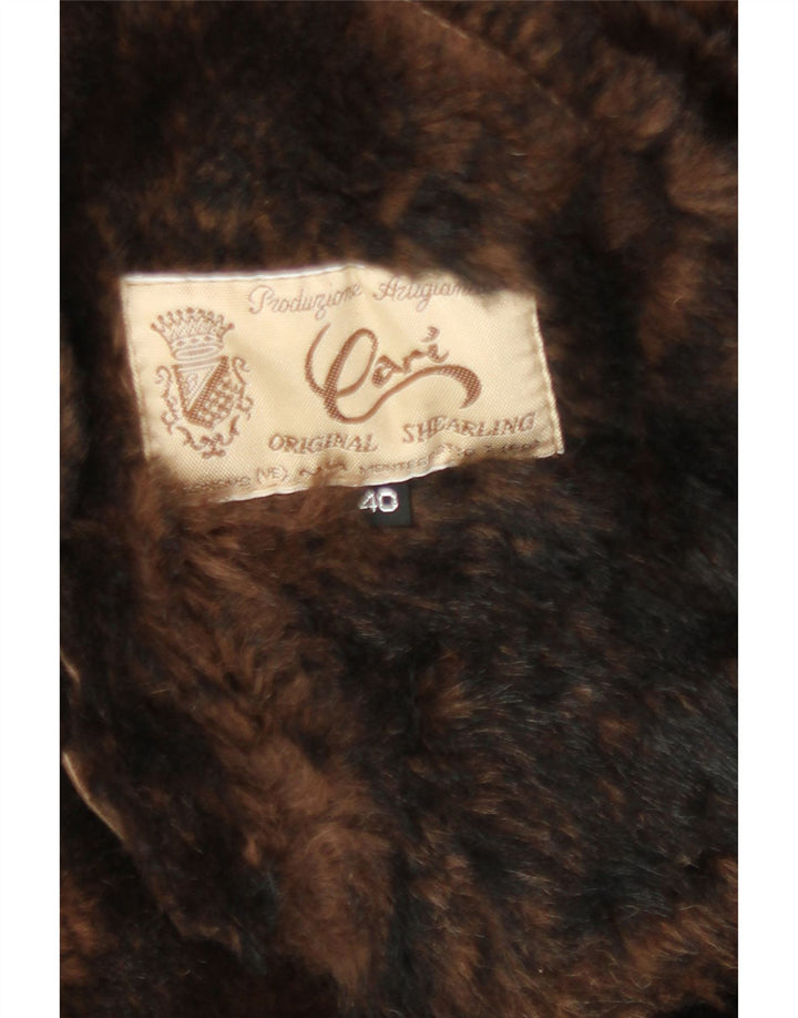 Vintage Dame Shearling Coat EU 40 Medium Brown Shearling