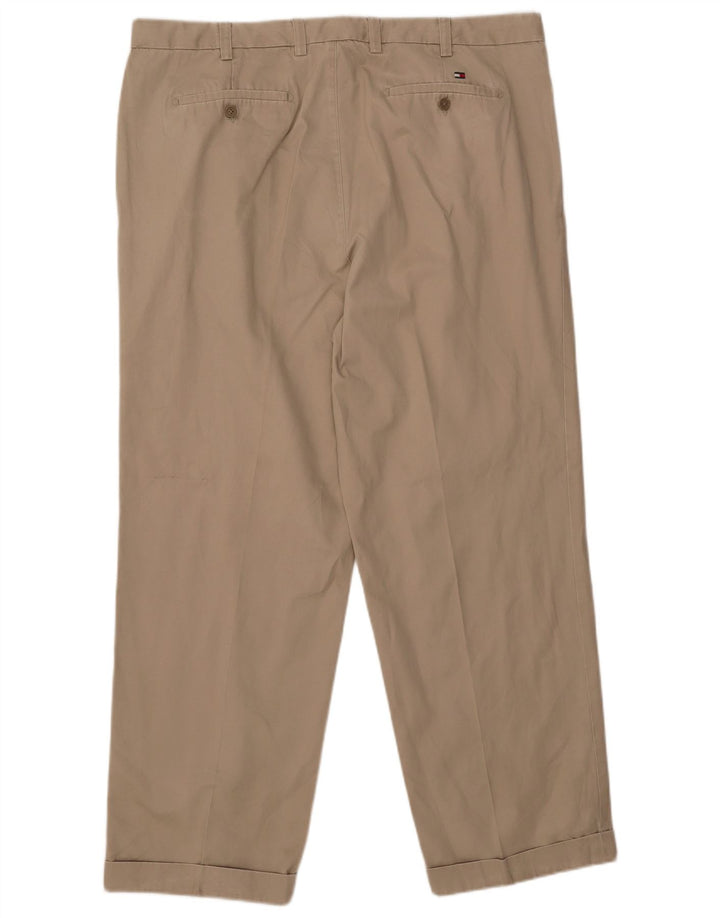 TOMMY HILFIGER Herre Pegged Chino Bukser W42 L32 Beige Bomuld