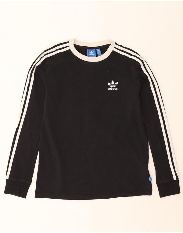 Adidas Dame Top Langærmet UK 12 Medium Sort Bomuld