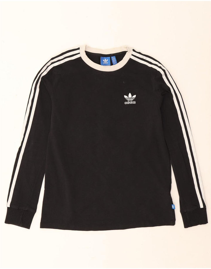 Adidas Dame Top Langærmet UK 12 Medium Sort Bomuld