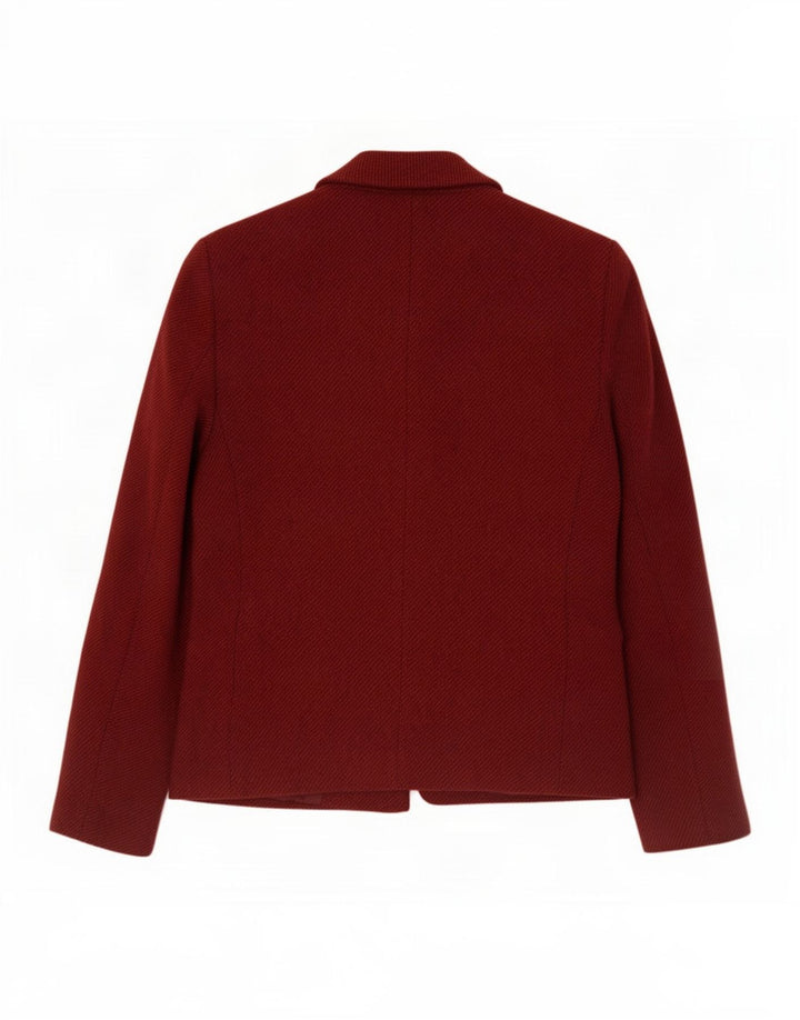 Marks & Spencer Dame Petite 4-knaps blazerjakke UK 10 Small Burgundy