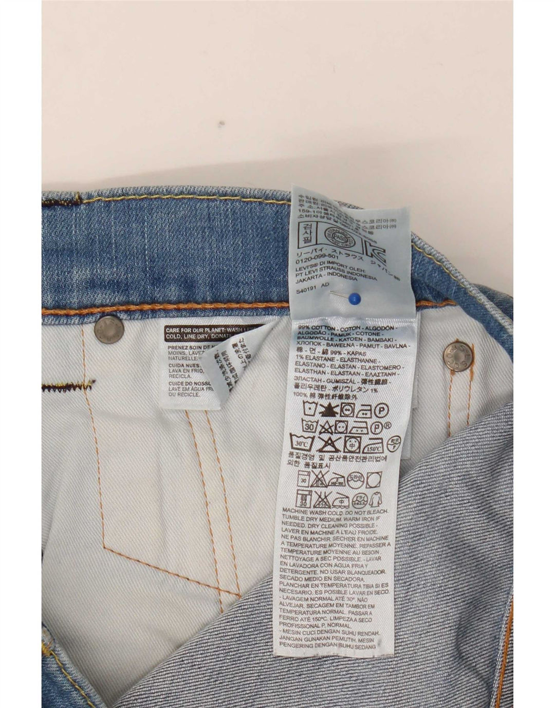 Levi's Herre 511 Slim Jeans W32 L30 Blå Bomuld