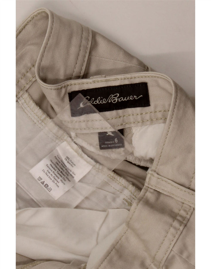 EDDIE BAUER Chino Shorts til kvinder US 6 Medium W30 Grå Bomuld