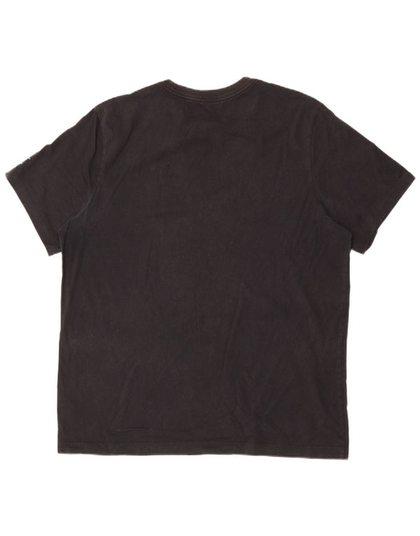 Nike Herre Swoosh Grafisk T-Shirt Top XL Sort Bomuld