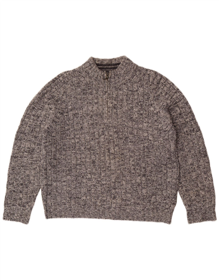 Marks & Spencer Dame sweater med lynlåshals DK 16 Stor grå flækket