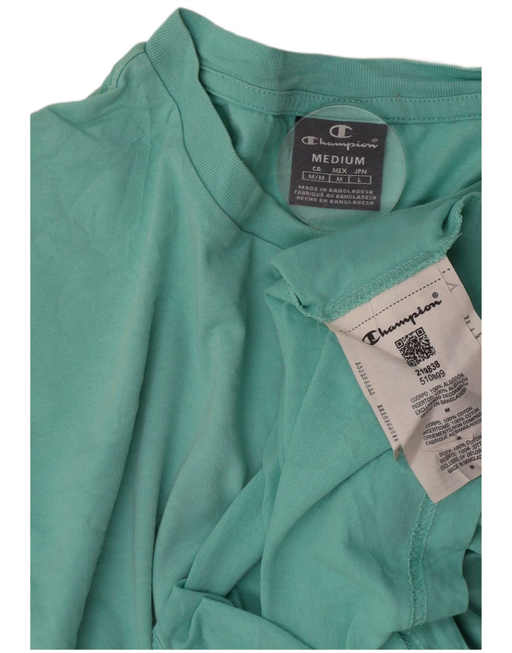Champion Herre T-Shirt Top Medium Grøn Bomuld