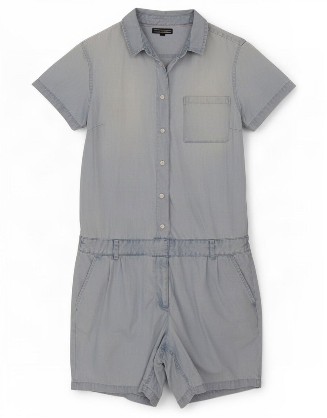 Tommy Hilfiger Dame Playsuit US 8 Medium Blue Cotton