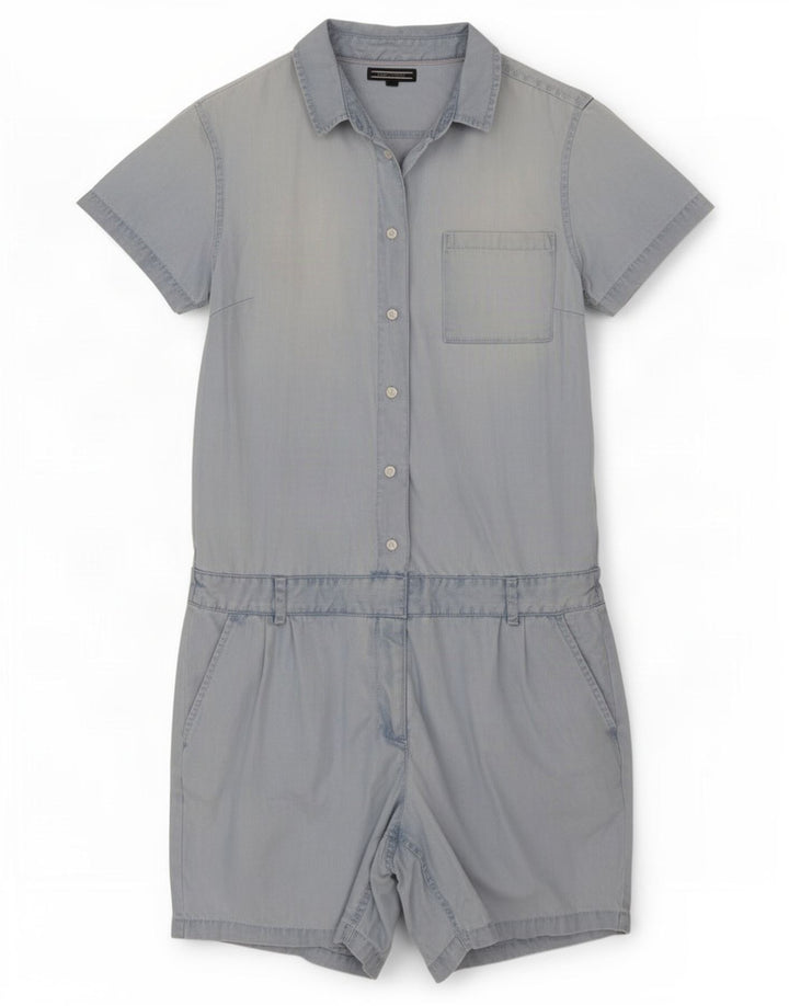 Tommy Hilfiger Dame Playsuit US 8 Medium Blue Cotton
