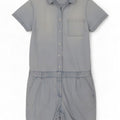 Tommy Hilfiger Dame Playsuit US 8 Medium Blue Cotton