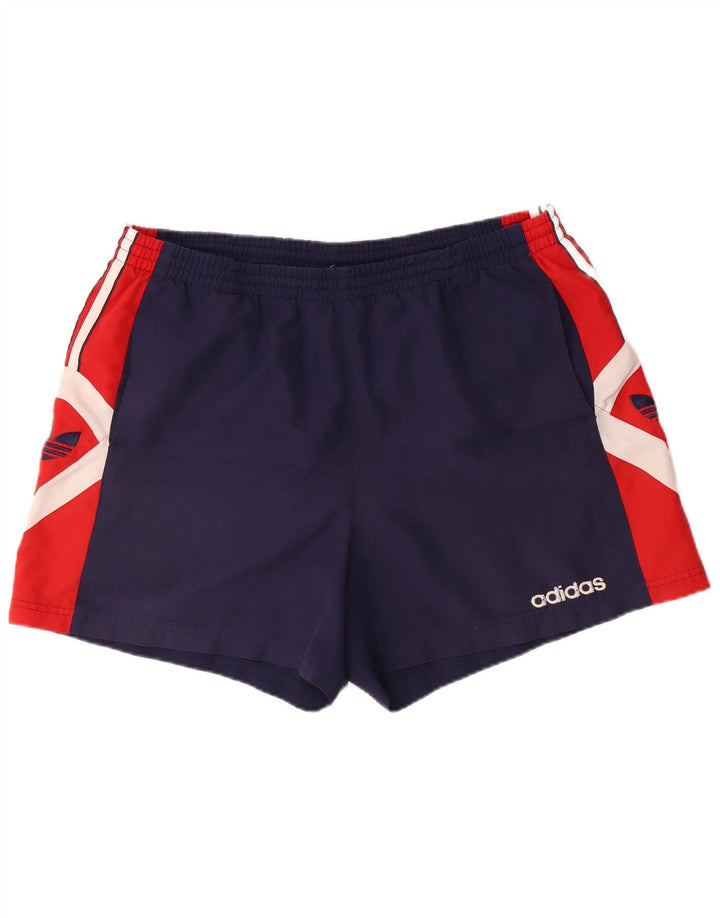 ADIDAS Grafiske sportsshorts til mænd XL Marineblå Colourblock Polyester