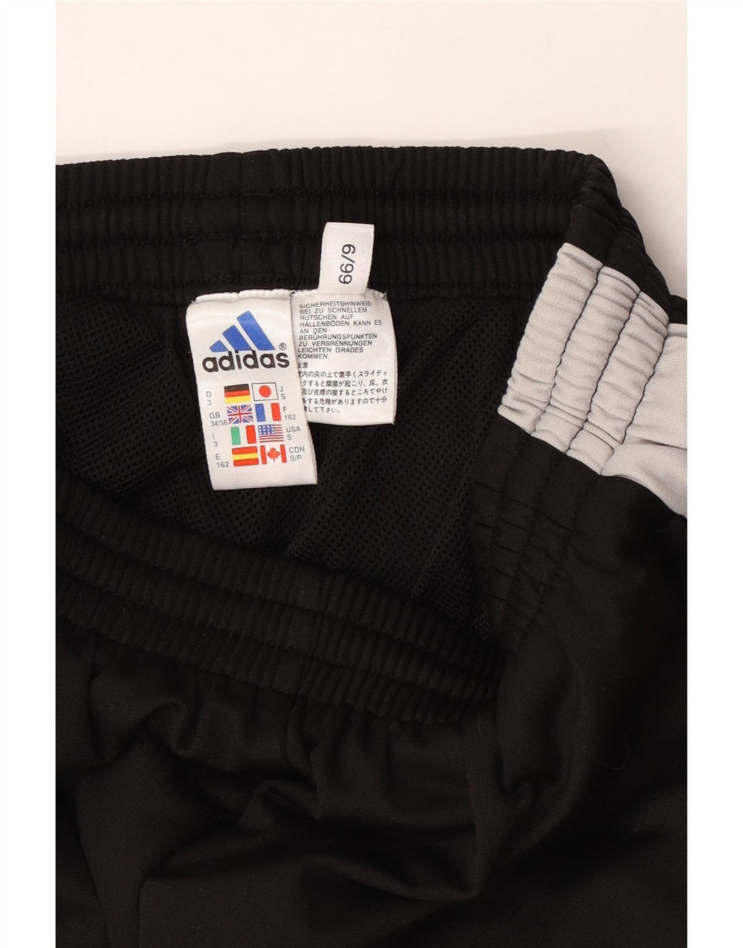 ADIDAS grafiske træningsdragtbukser til mænd UK 34/36 Small Black Colourblock