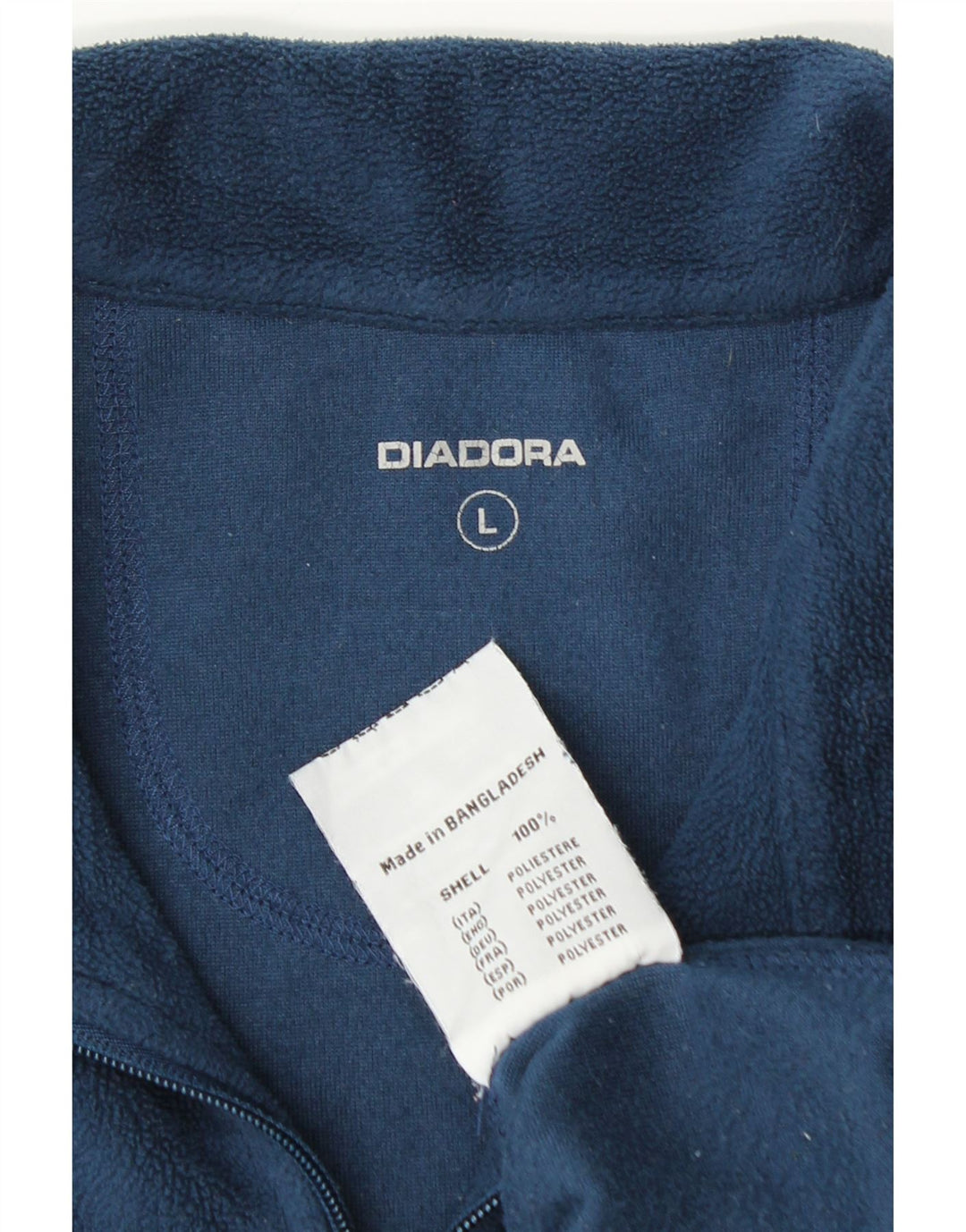 Diadora herre lynlås hals fleece jumper stor marineblå polyester