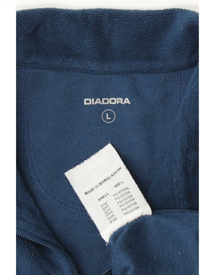 Diadora herre lynlås hals fleece jumper stor marineblå polyester