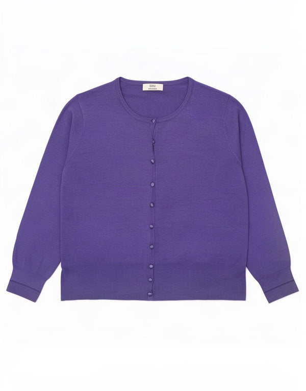 Marks & Spencer Dame Cardigan Sweater UK 24 4XL Lilla Viscose