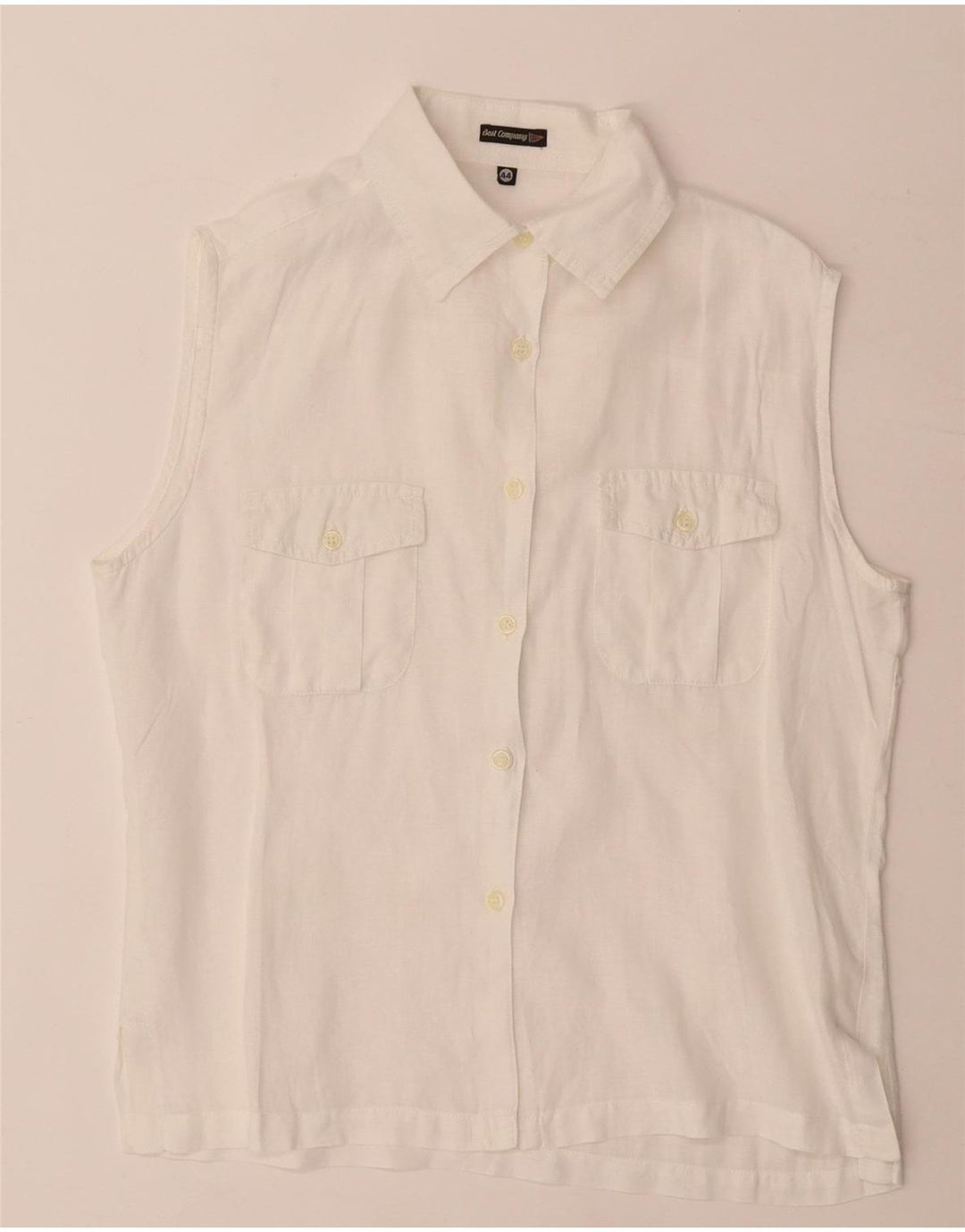 Best Company Dame Ærmeløs skjorte Bluse IT 44 Medium White