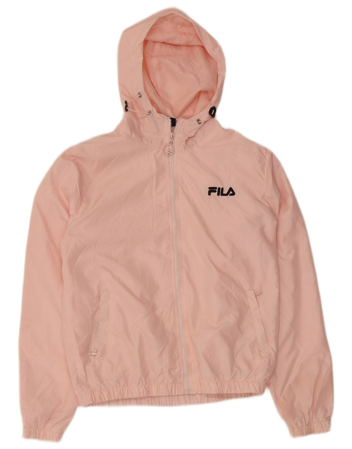 Fila Dame Hætte Oversized regnjakke UK 6 XS Pink Polyester