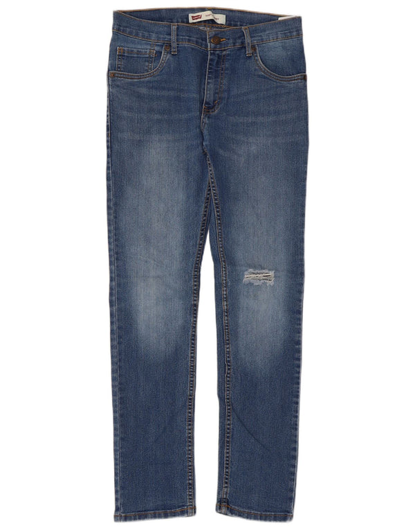 Levi's Boys 510 Distressed Skinny Jeans 15-16 år W28 L28 Blue Cotton