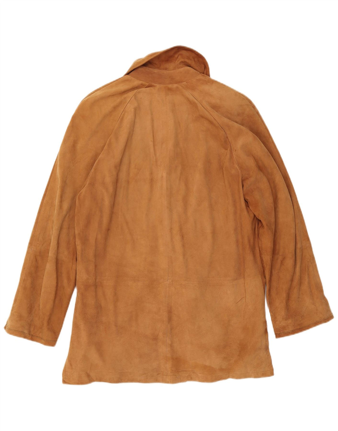 VINTAGE Dame ruskindsjakke IT 42 Medium Beige Læder