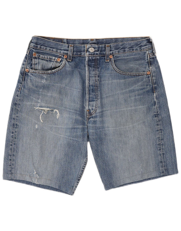 LEVI'S Herre 501 denimshorts W33 Medium Blue Bomuld